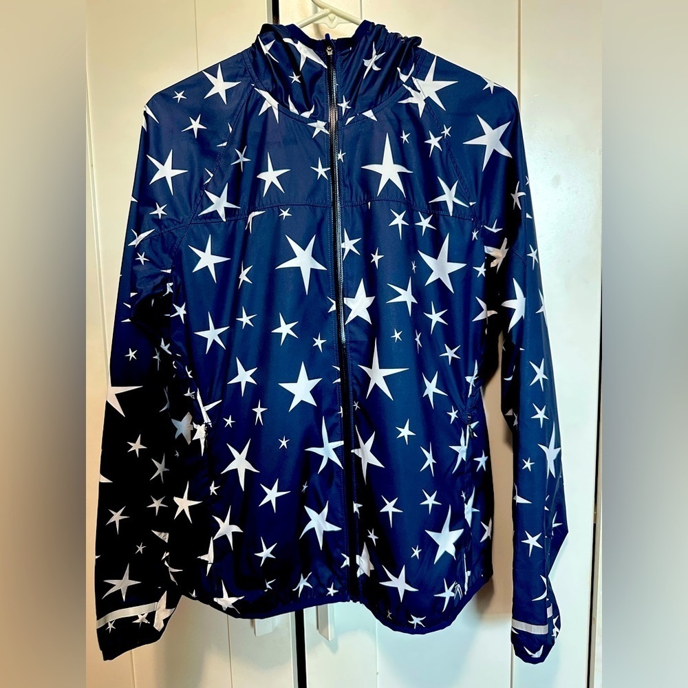 New Balance Navy Star Print Jacket size Medium
#july4th